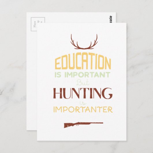 教育は重要な狩人おもしろいだ ポストカード (正面/裏面)