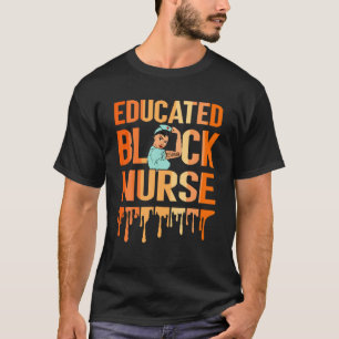 教育を受けたブラックナースアフリカ地図アフリカプライドHist Tシャツ