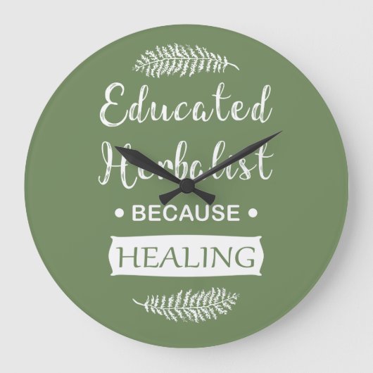 教育を受けた本草学者 ラージ壁時計 (正面)