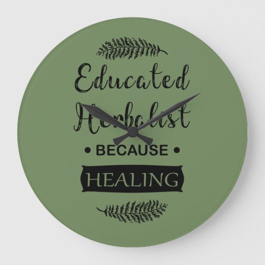 教育を受けた本草学者 ラージ壁時計 (正面)