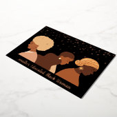 教育を受けた黒人女性2022卒業招待状 箔シーズンカード (回転した状態)