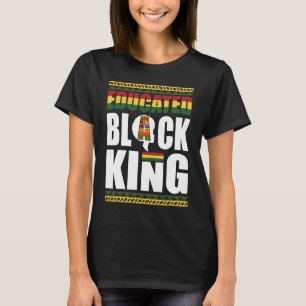 教育を受けた黒王ブラック歴史月アフリカAm Tシャツ