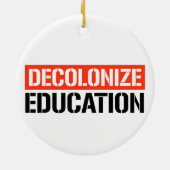 教育を脱色する セラミックオーナメント (裏面)