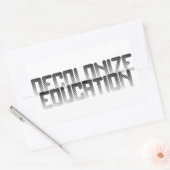 教育を脱色する 長方形シール (封筒)