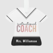 教育カスタムコーチ教育コーチギフト オーナメント (裏面)