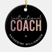 教育カスタムコーチ教育コーチギフト セラミックオーナメント (正面)