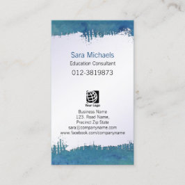 教育コンサルタントサービスの紙 グランジ 名刺