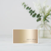 教育コンサルタントミニマエレガントリストはっきりした金ゴールド 名刺 (スタンド正面)