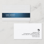 教育コンサルテエレガントントストライプビジネスカード 名刺 (正面/裏面)