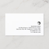 教育コンサルテエレガントントストライプビジネスカード 名刺 (裏面)