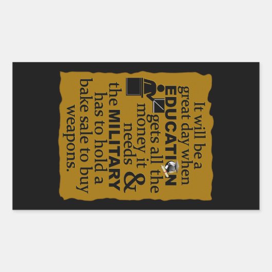 教育ステッカーカスタマイズ、 長方形シール (正面)