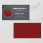 教育チューター先生Apple Chalkboard 名刺 (正面/裏面)