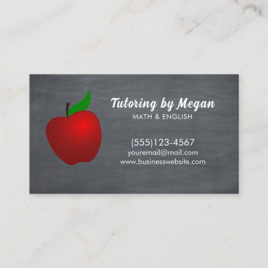 教育チューター先生Apple Chalkboard 名刺 (正面)