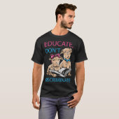 教育ピットブル愛好家を区別しない Tシャツ (正面フル)