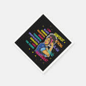 教育ブラックガール魔法77 スタンダードカクテルナプキン (角)