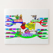 教育マインドマップパズル – 持つべき動詞 ジグソーパズル (横)