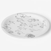 教育ミニマルおもしろい恐竜の子供パーティー ペーパープレート (アングル)