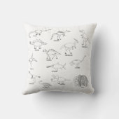 教育ミニマルおもしろい恐竜Dinoキッズ クッション (裏面)