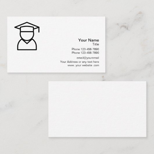 教育ロゴを個別指導する学校 名刺 (正面/裏面)