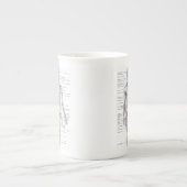 教育人間の解剖学の図表 ボーンチャイナマグカップ (正面)