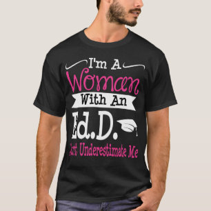 教育博士EdD卒業贈呈女 Tシャツ