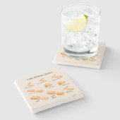 教育図解入りの、写真付きのコースター ストーンコースター (横)