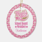 教育委員会のメンバーのパーソナライズなオーナメント セラミックオーナメント (左)