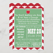 教育委員会のメンバーの退職のパーティの招待状 招待状 (正面/裏面)