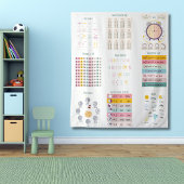 教育学の数学時計学校の子供 タペストリー