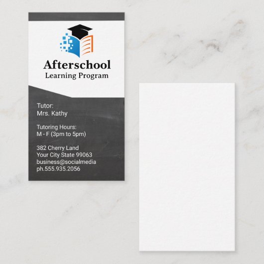 教育学の | Graduate Capロゴ 名刺 (正面/裏面)