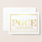 教育学修了証書PGCE 箔カード (封筒付き正面)