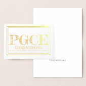 教育学修了証書PGCE 箔カード (ディスプレー)