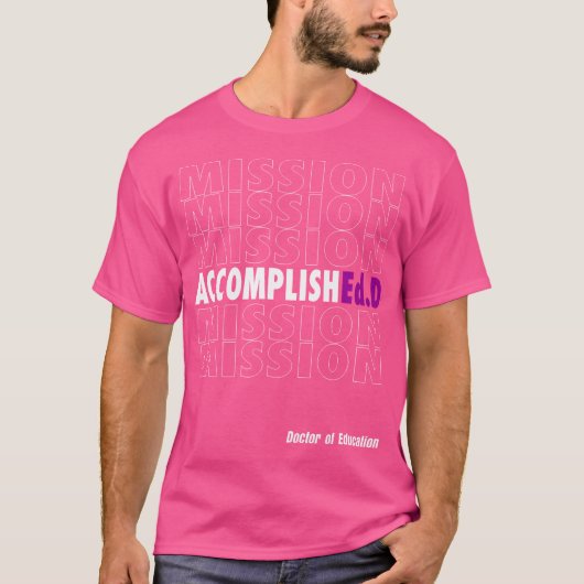 教育学修士号 – パープル Tシャツ (正面)