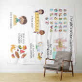 教育学学級のCovidルール タペストリー (インサイチュ(横))