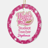 教育実習生のパーソナライズなギフトのオーナメント セラミックオーナメント (左)