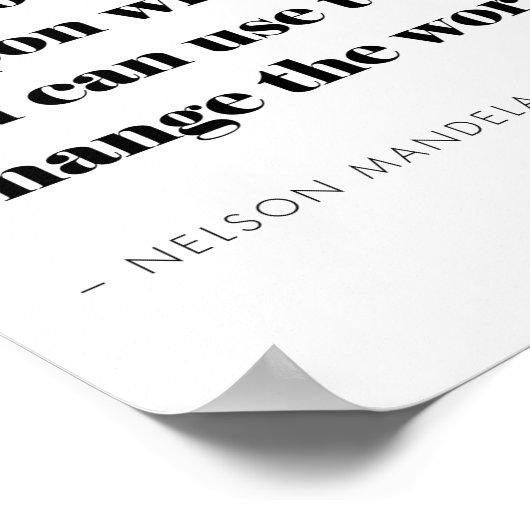 教育引用文感動的ミニマモダンリスト ポスター (角)