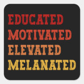 教育意欲を起こを受けたメラニン化先生クール スクエアシール (正面)