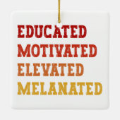 教育意欲を起こを受けたメラニン化先生クール セラミックオーナメント (裏面)