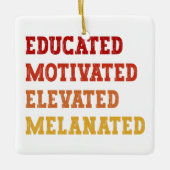 教育意欲を起こを受けたメラニン化先生クール セラミックオーナメント (正面)