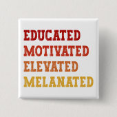 教育意欲を起こを受けたメラニン化先生クール 缶バッジ (正面)