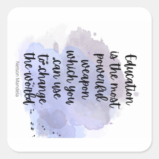 教育感動的引用文 スクエアシール (正面)