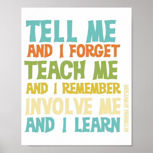 教育文字引用文が私を含クラシックむ ポスター (正面)