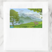 教育書プレート 長方形シール (バッグ)