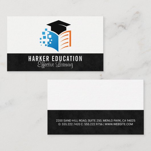 教育書 | 卒業式ハットロゴ 名刺 (正面/裏面)