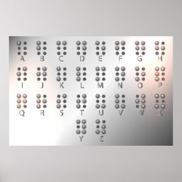 教育用ウォールアート(点字アルファベット) ポスター