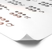 教育用ウォールアート(点字アルファベット) ポスター (角)