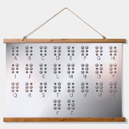 教育用ウォールアート(点字アルファベット) 吊り下げ型タペストリー