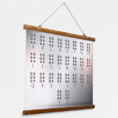 教育用ウォールアート(点字アルファベット) 吊り下げ型タペストリー (傾斜あり)