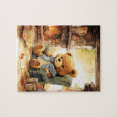 教育用テディベアをテーマにした活動 ジグソーパズル (横)