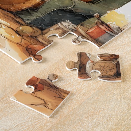 教育用テディベアをテーマにした活動 ジグソーパズル (側面)